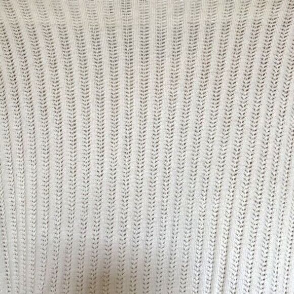 VTG Mexico Beaded Silk Embroidery Lace Adorned Sweater L/XL Cotton Blend 90s - Picture 8 of 8